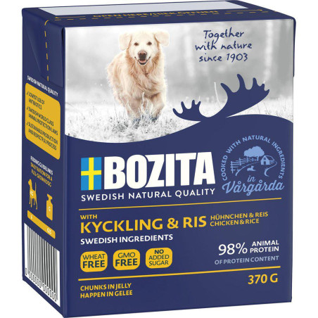 Bozita hund - Kylling & ris i gelé