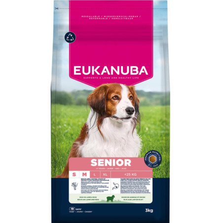 EUKANUBA Senior Small/medium Breed Lam & Ris