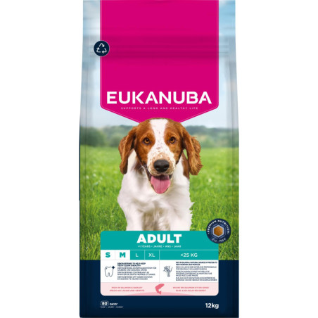 EUKANUBA Adult Small/medium Breed laks & byg
