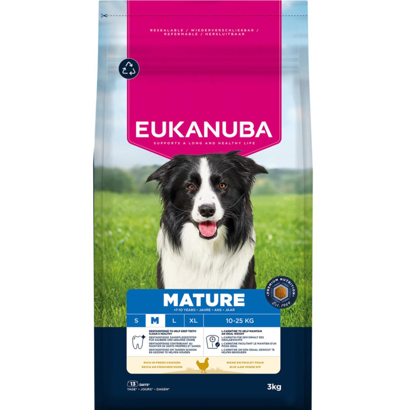 EUKANUBA Mature Medium Breed kylling