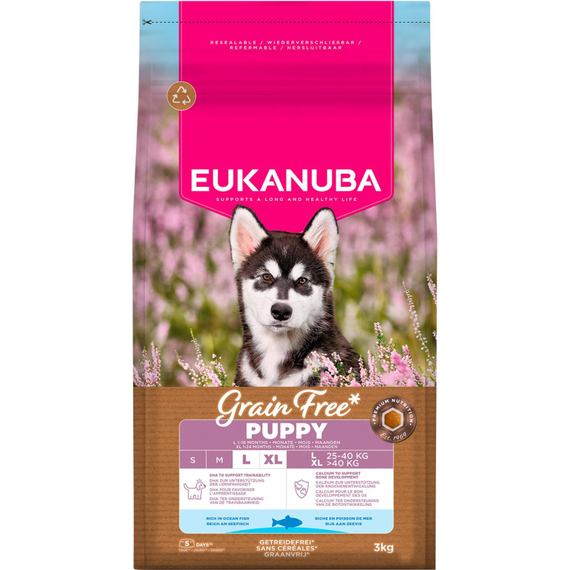 EUKANUBA Puppy & Junior Large Grainfree havfisk