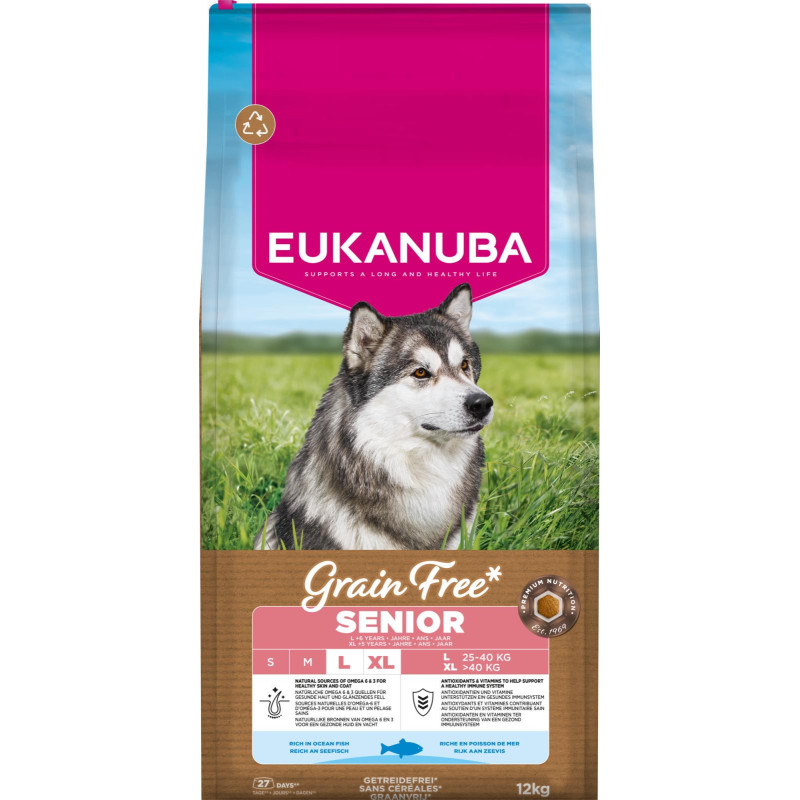 EUKANUBA Senior Large Grainfree havfisk