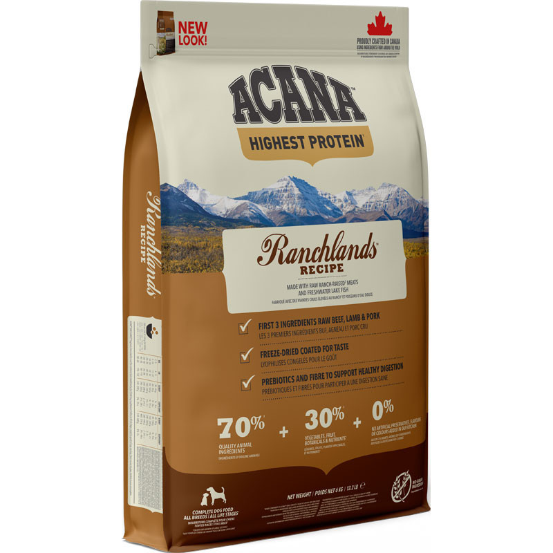 Acana Ranchlands Highest Protein | Kornfri og Rig på kød